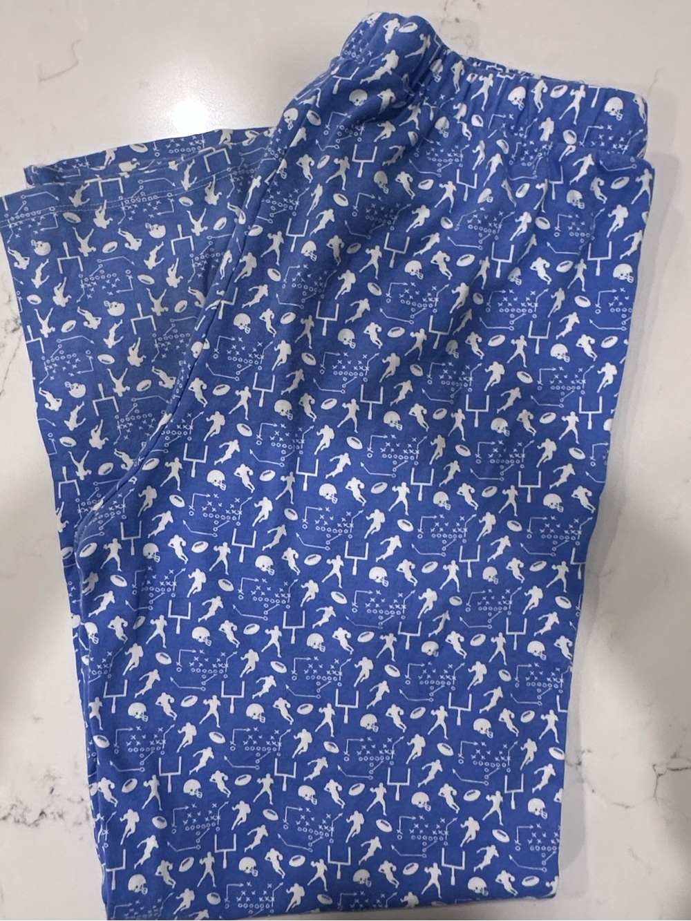 Lila and Hayes football pajama pants, NWOT